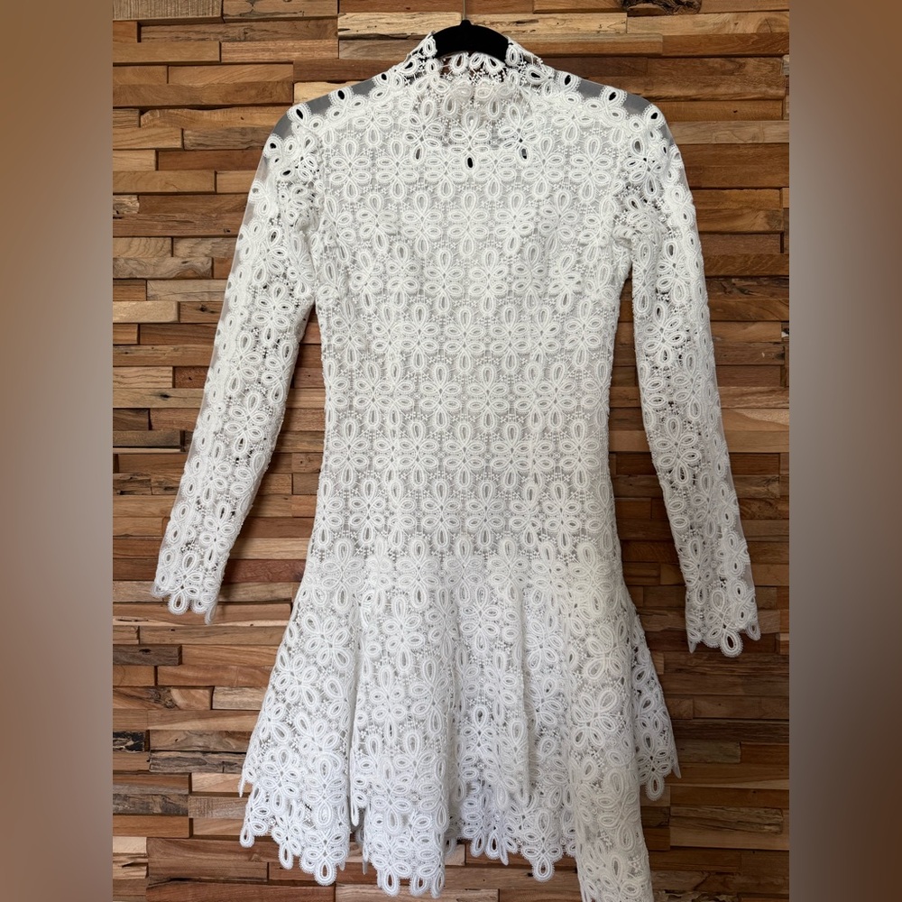 Jonathan Simkhai White Sheath Dress with Cuffed Long Sleeves- LIKE BRAND NEW